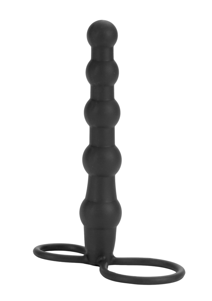 CalExotics Silicone Beaded Double Rider BLACK - 4