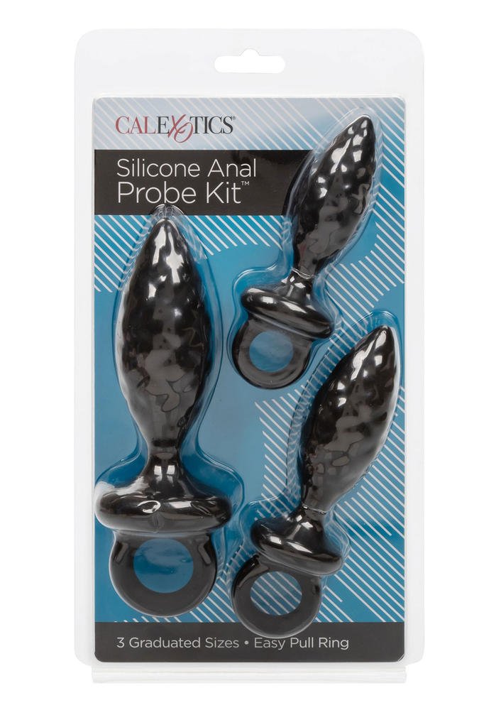 CalExotics Silicone Anal Probe Kit BLACK - 6