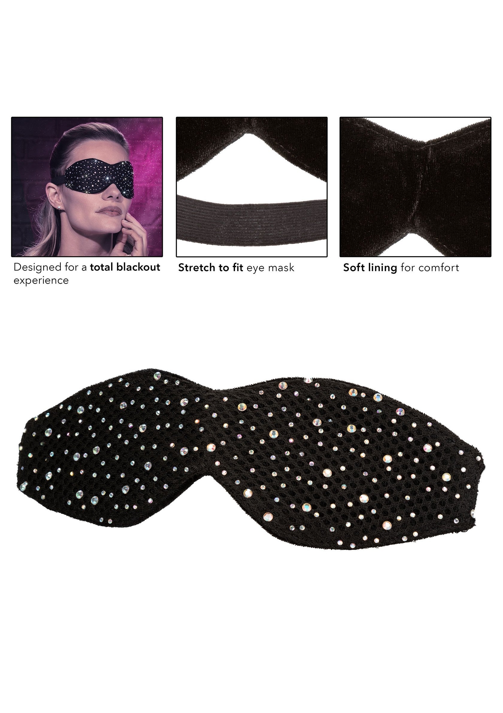 CalExotics Radiance Blackout Eye Mask BLACK - 7