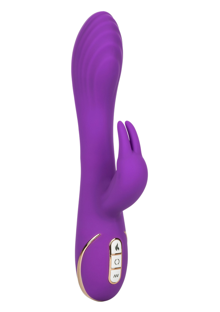 CalExotics Jack Rabbit Signature Heated Silicone Rotating 'G' Rabbit PURPLE - 9