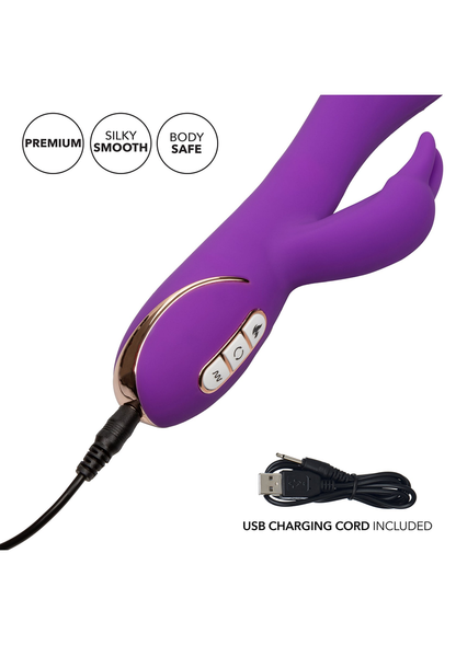 CalExotics Jack Rabbit Signature Heated Silicone Rotating 'G' Rabbit PURPLE - 8