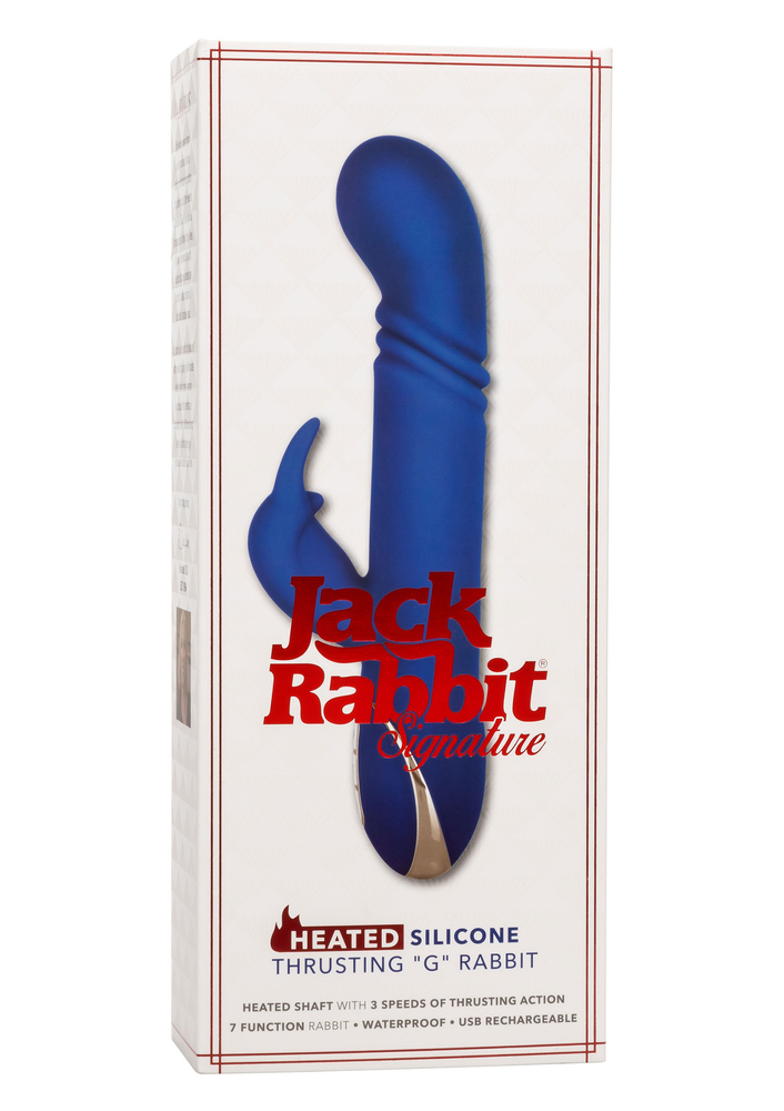 CalExotics Jack Rabbit Signature Heated Silicone Thrusting 'G' Rabbit BLUE - 3