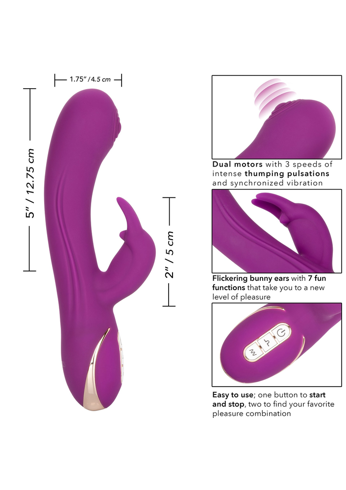 CalExotics Jack Rabbit Signature Silicone Thumping Rabbit PURPLE - 4