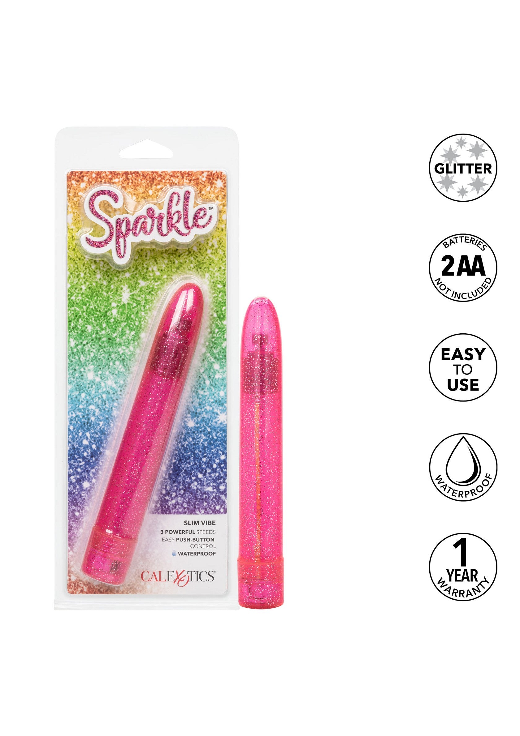 CalExotics Sparkle Slim Vibe PINK - 4