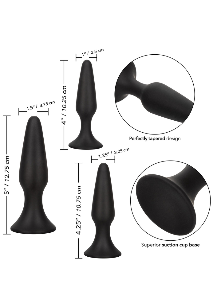 CalExotics COLT Silicone Anal Trainer Kit BLACK - 5