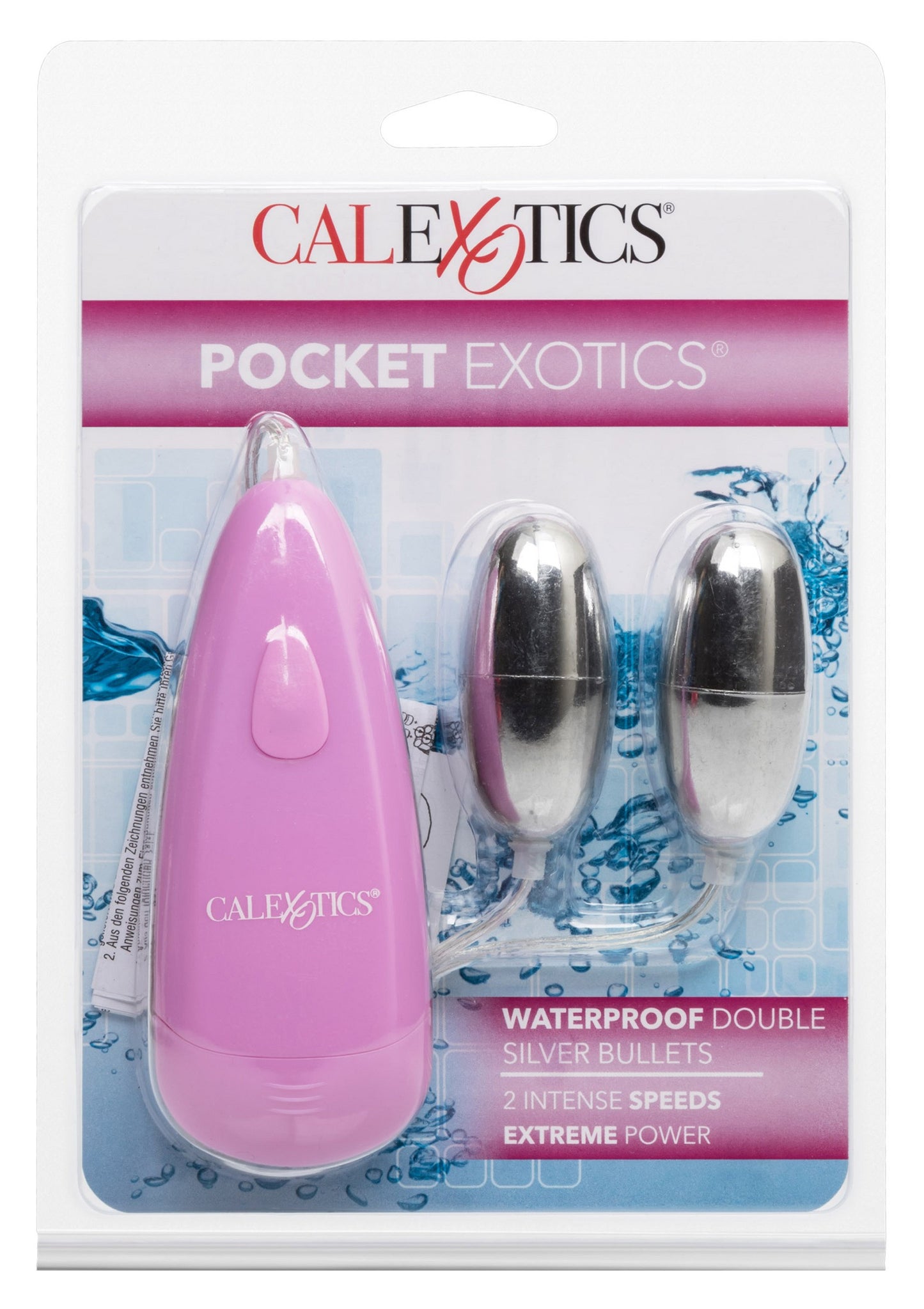 CalExotics Pocket Exotics Waterproof Double Silver Bullets SILVER - 1