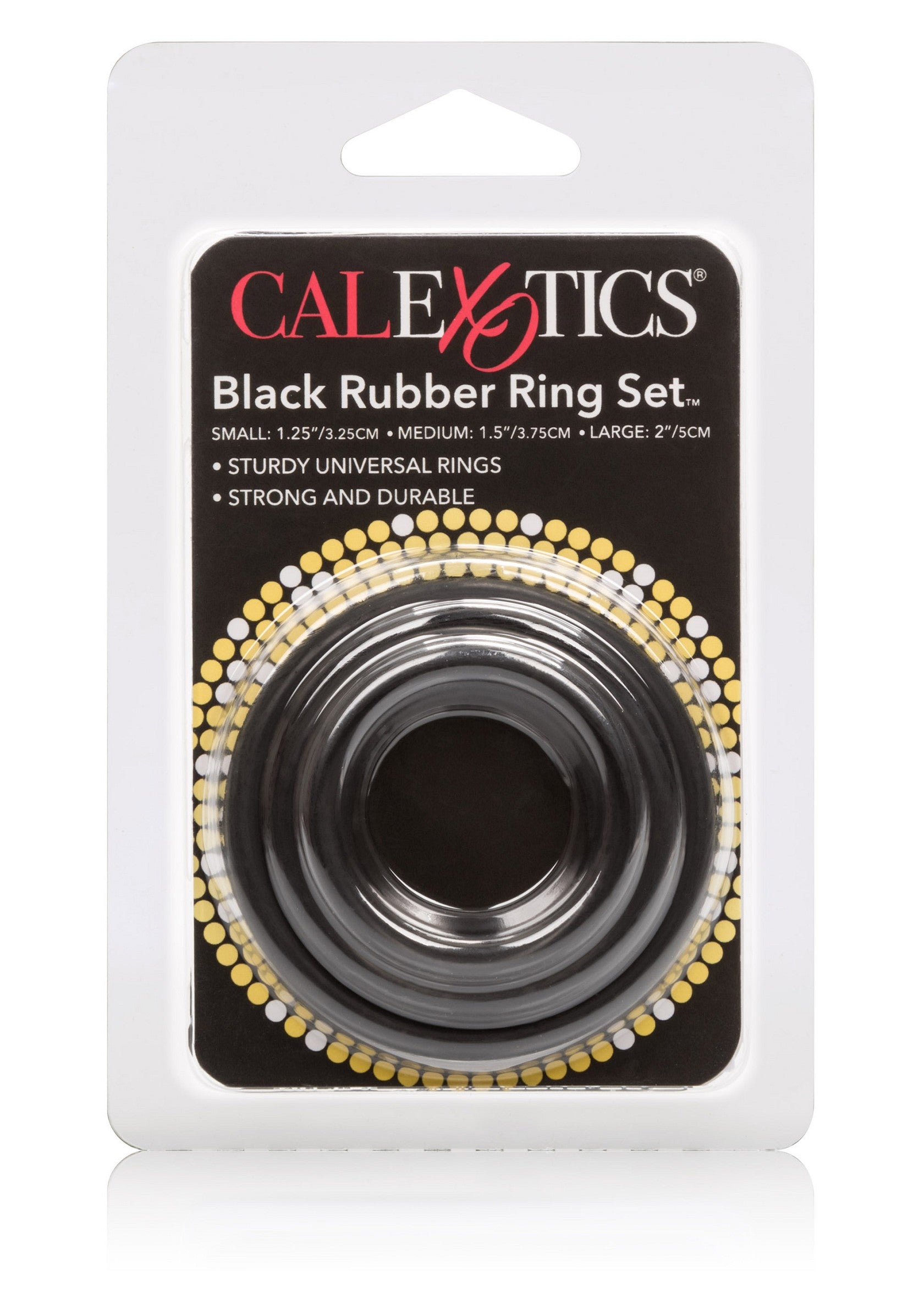 CalExotics Black Rubber Ring - 3 Piece Set BLACK - 3