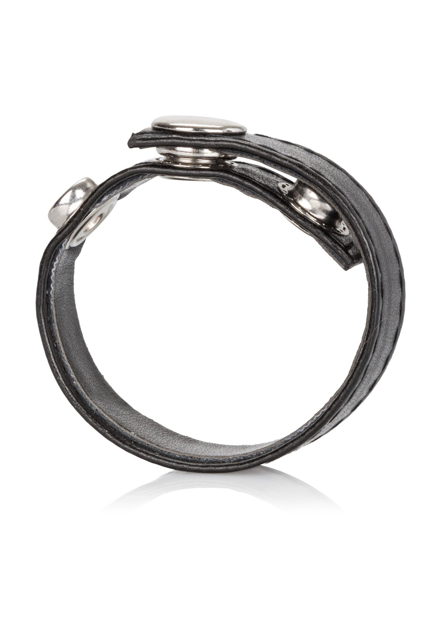 CalExotics Leather 3-Snap Ring BLACK - 3