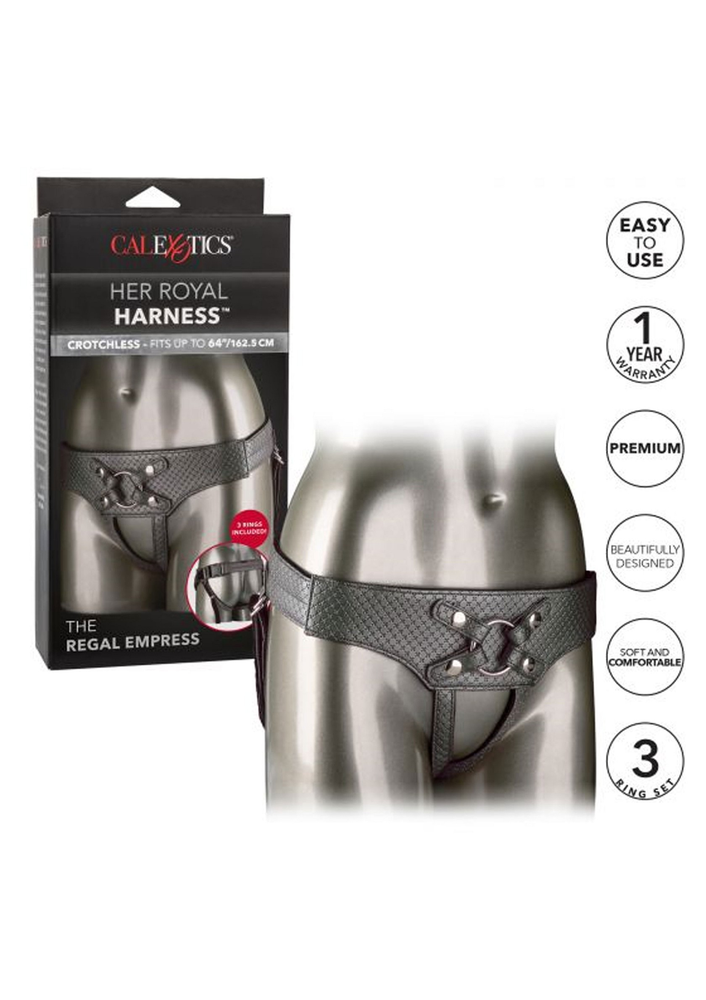 CalExotics Her Royal Harness The Regal Empress SILVER - 3