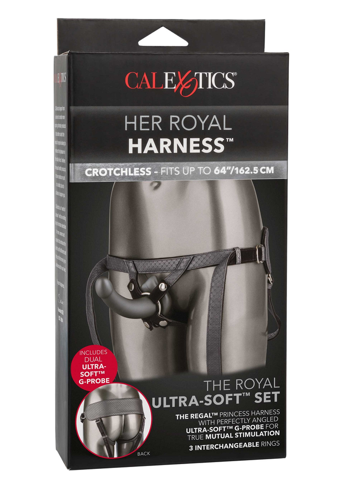 CalExotics Her Royal Harness The Royal Ultra-Soft Set GREY - 7