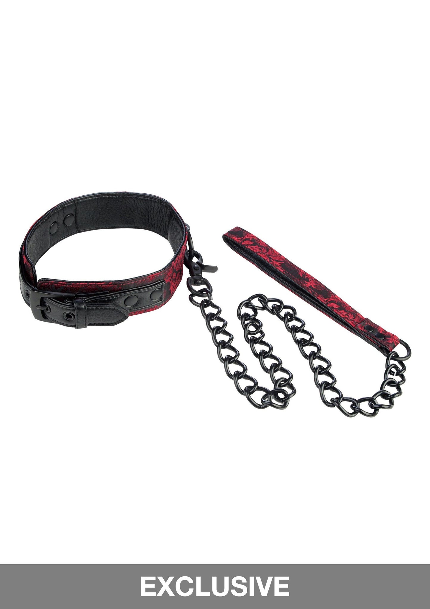 CalExotics Scandal Collar with Leash BLACK - 0