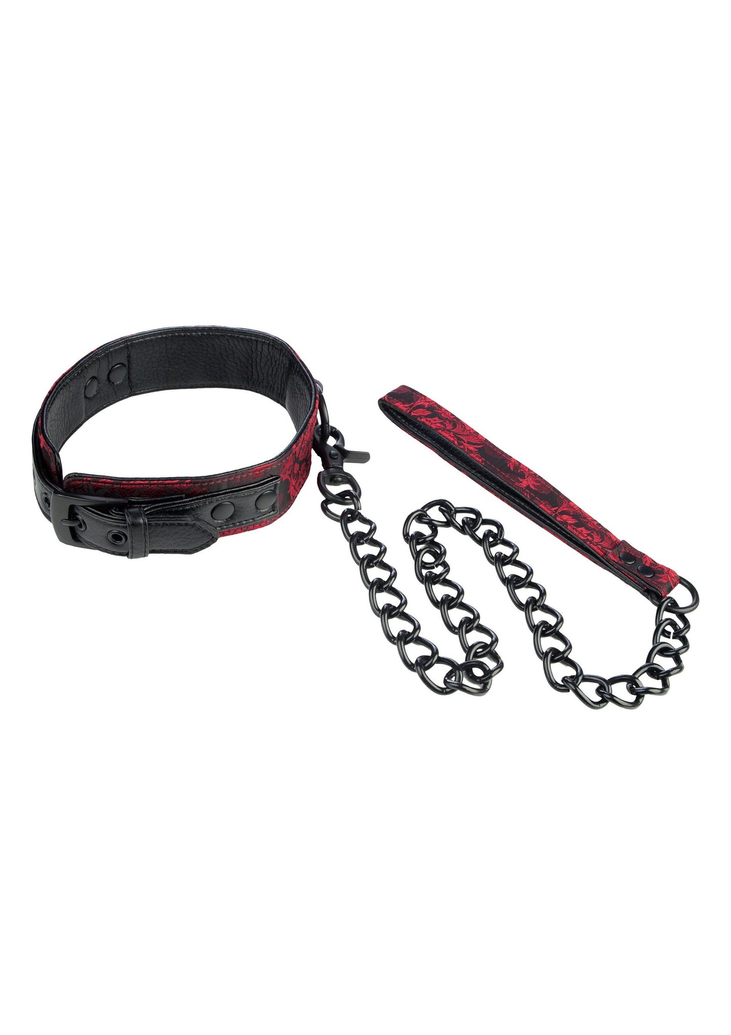 CalExotics Scandal Collar with Leash BLACK - 1