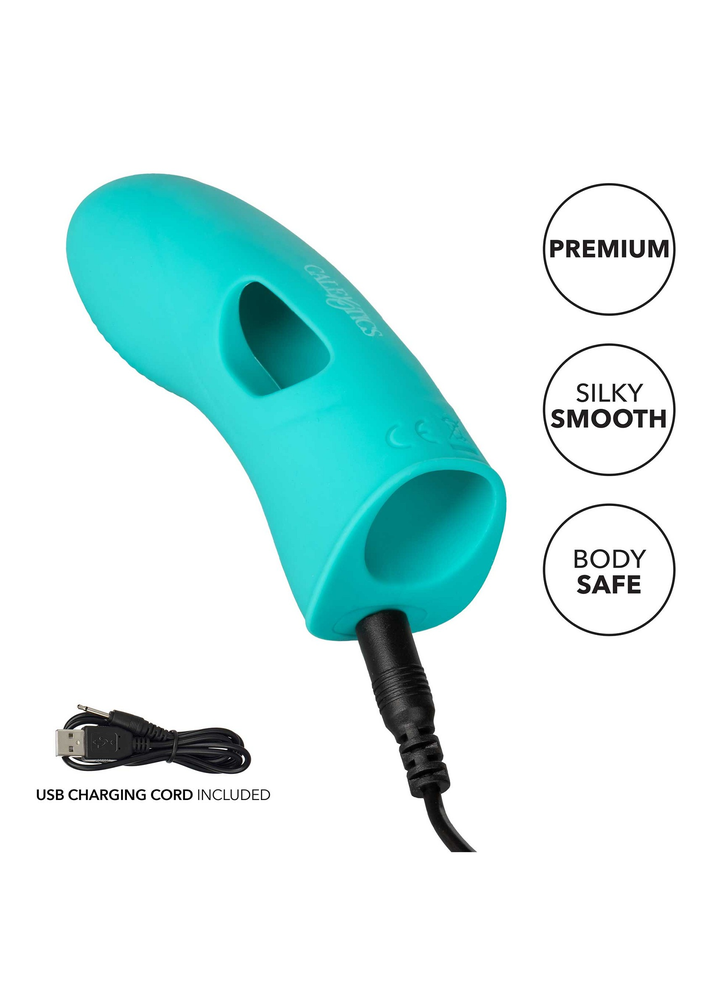 CalExotics Mini Marvels Silicone Marvelous Tickler AQUA - 4