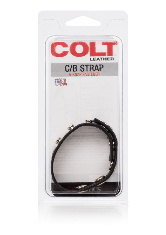 CalExotics COLT Leather C/B Strap 5-Snap Fastener