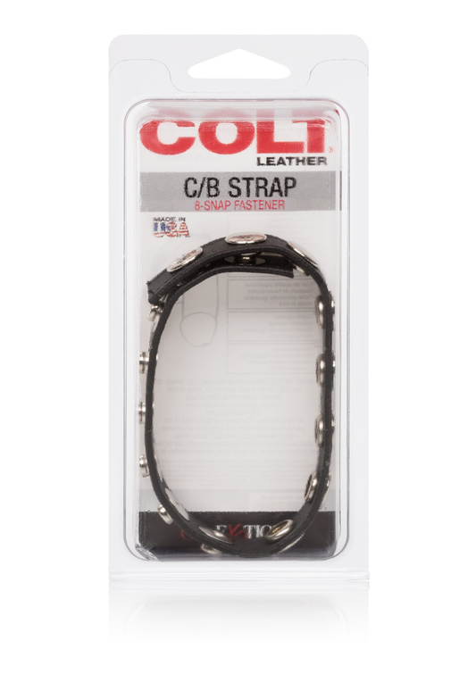 CalExotics COLT Leather C/B Strap 8-Snap Fastener