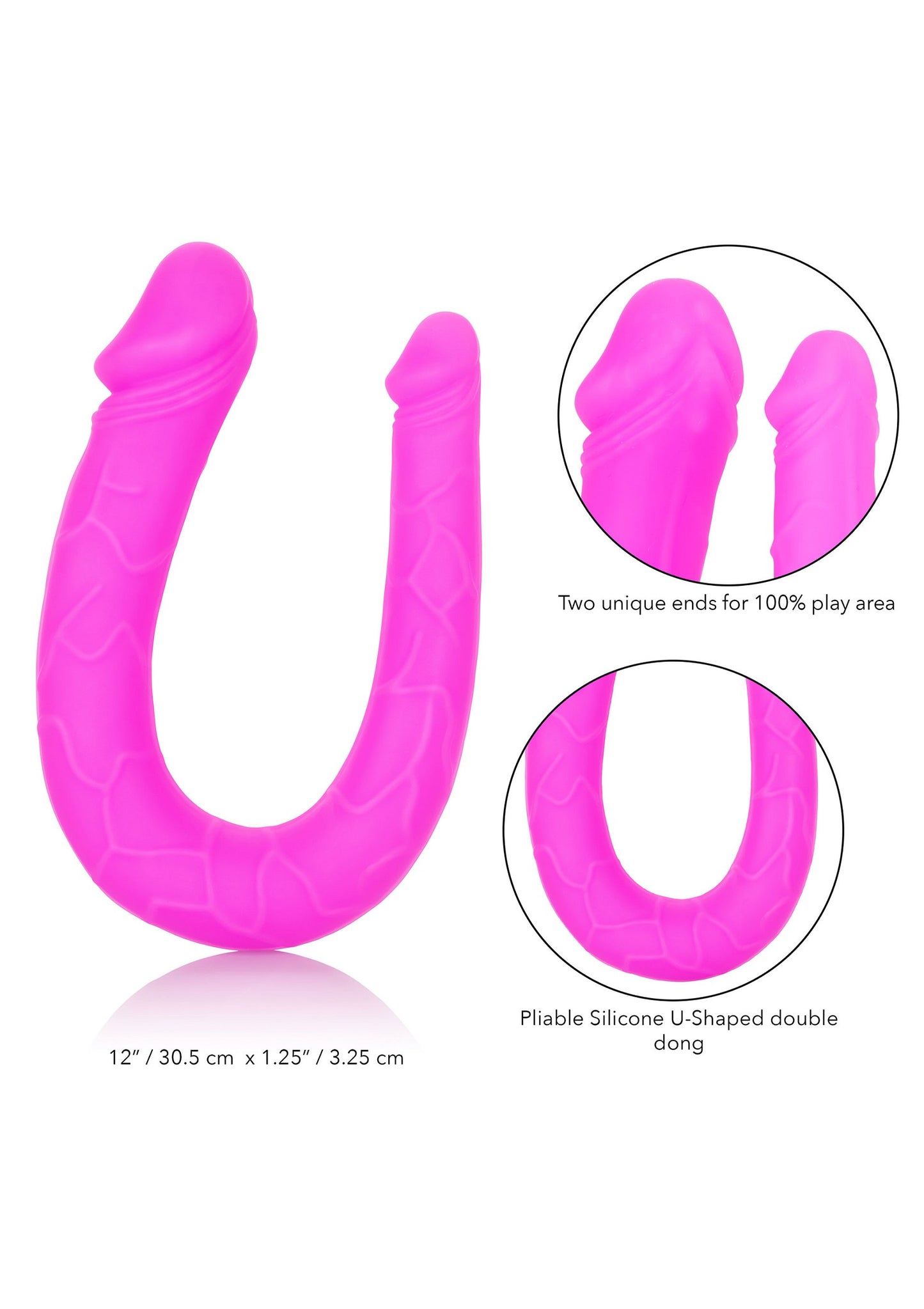 CalExotics Silicone Double Dong AC/DC Dong PINK - 6