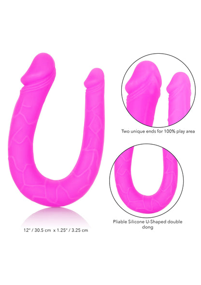 CalExotics Silicone Double Dong AC/DC Dong PINK - 6