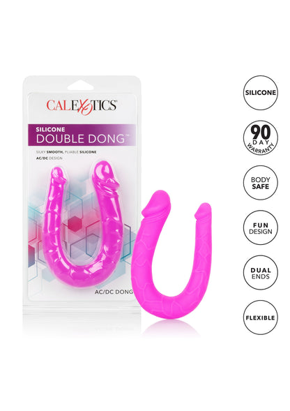 CalExotics Silicone Double Dong AC/DC Dong PINK - 0