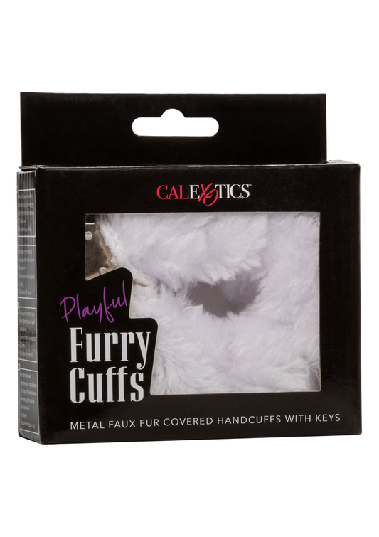 CalExotics Playful Furry Cuffs - Weiß