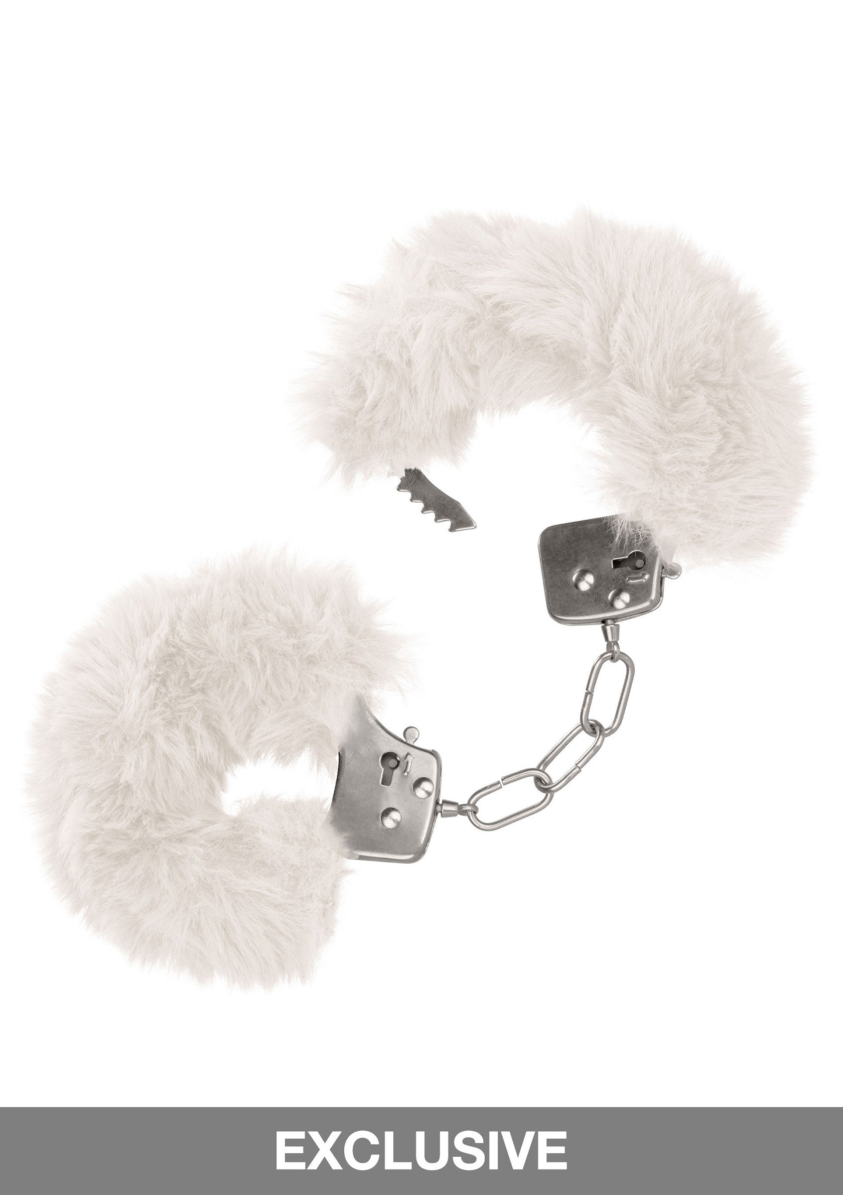 CalExotics Ultra Fluffy Furry Cuffs WHITE - 1