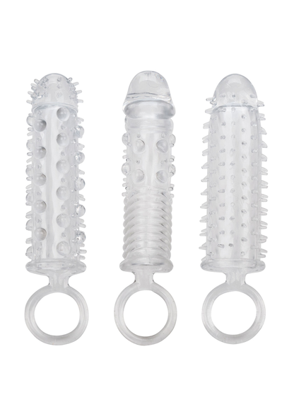 CalExotics 3 Piece Textured Extension Set TRANSPA - 4