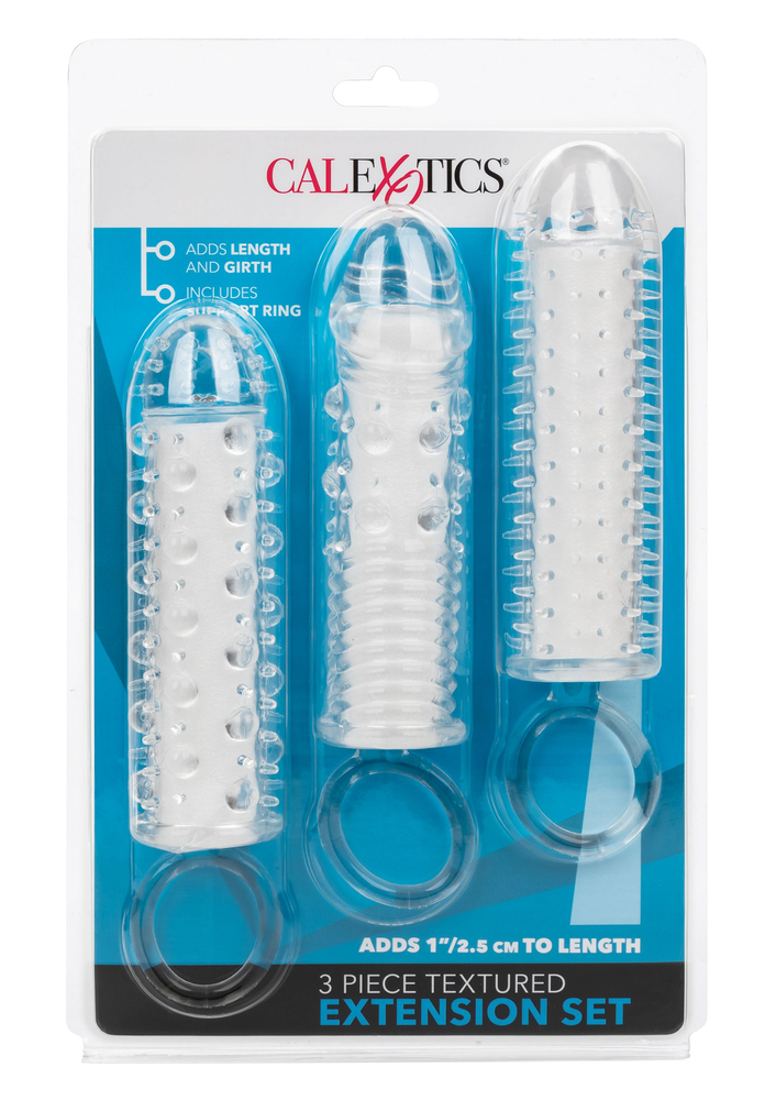 CalExotics 3 Piece Textured Extension Set TRANSPA - 10