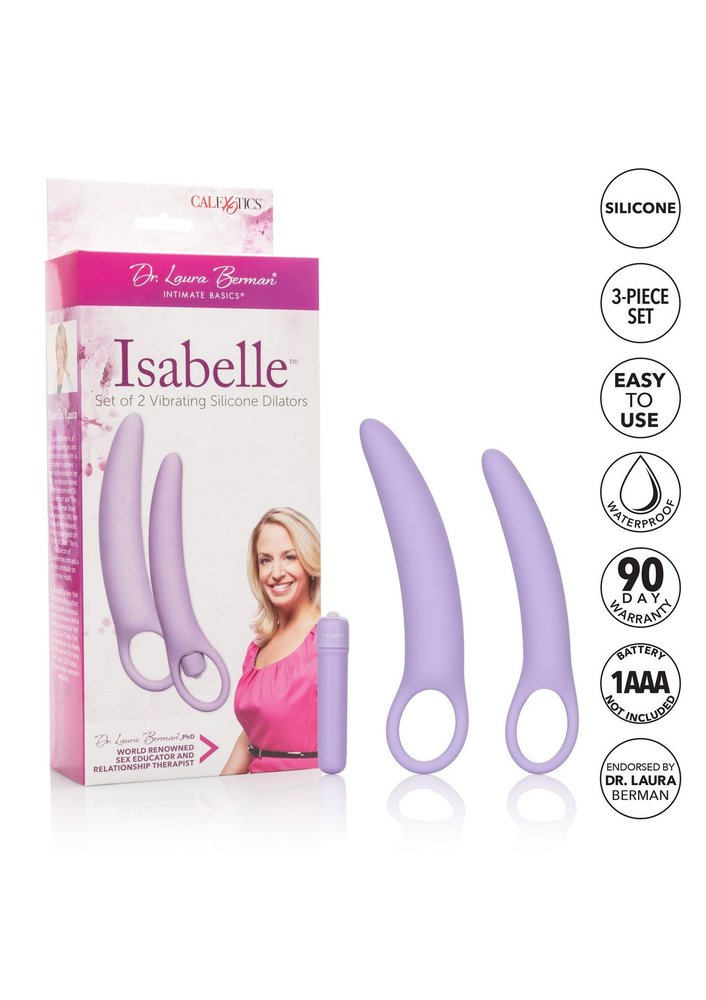 CalExotics Dr. Laura Berman Isabelle Set of 2 Vibrating Silicone Dilators PURPLE - 2