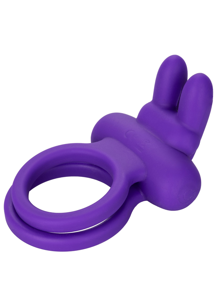 CalExotics Silicone Rechargeable Dual Rockin’ Rabbit Enhancer PURPLE - 1