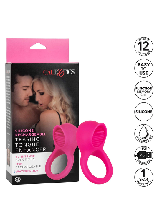 CalExotics Silicone Rechargeable Teasing Tongue Enhancer