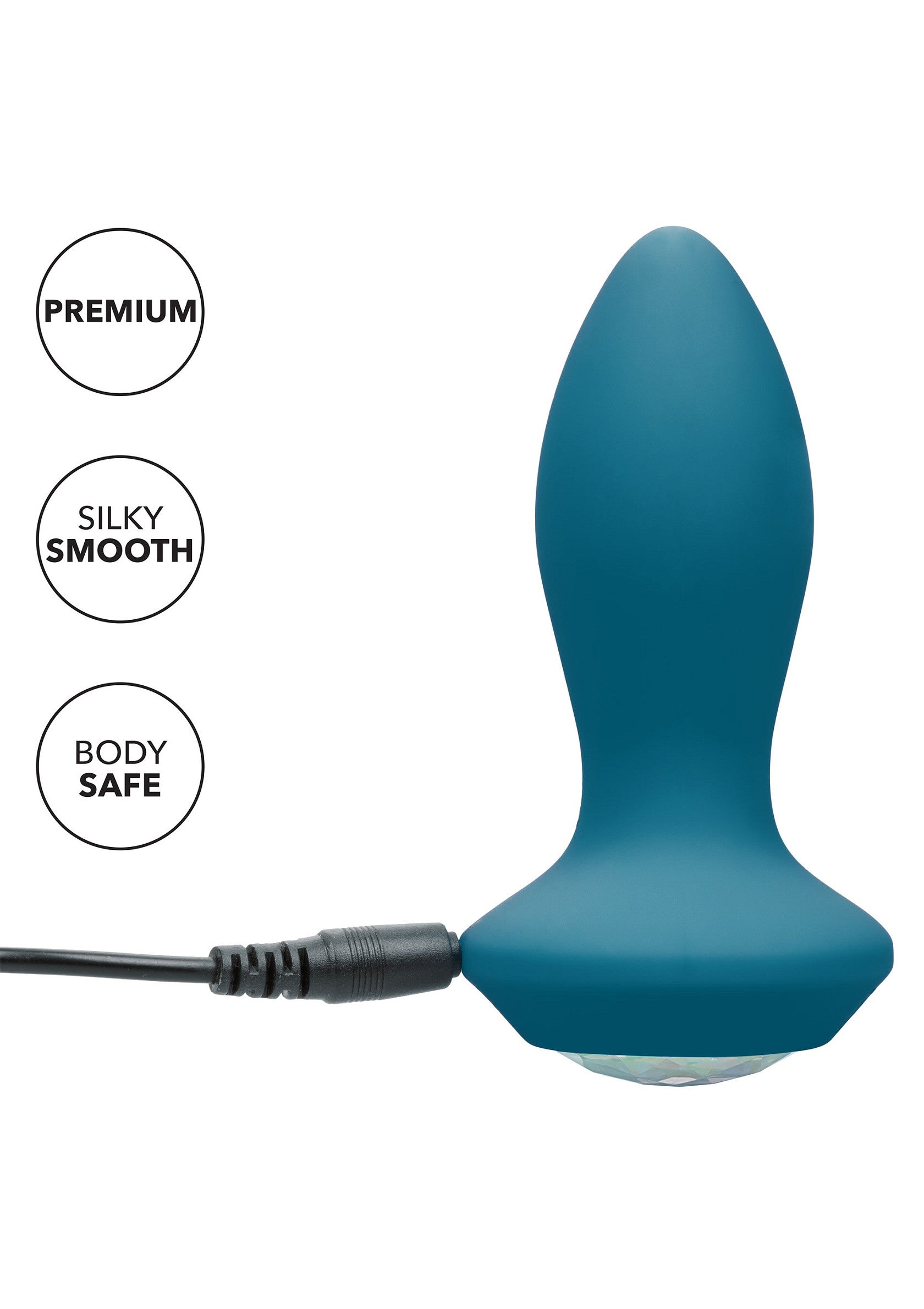 CalExotics Power Gem Vibrating Petite Crystal Probe BLUE - 6