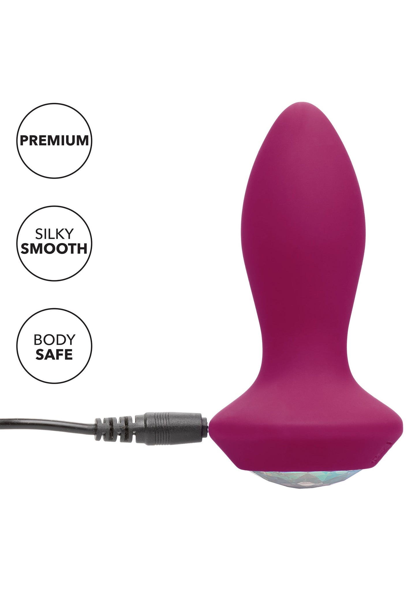 CalExotics Power Gem Vibrating Petite Crystal Probe PURPLE - 4