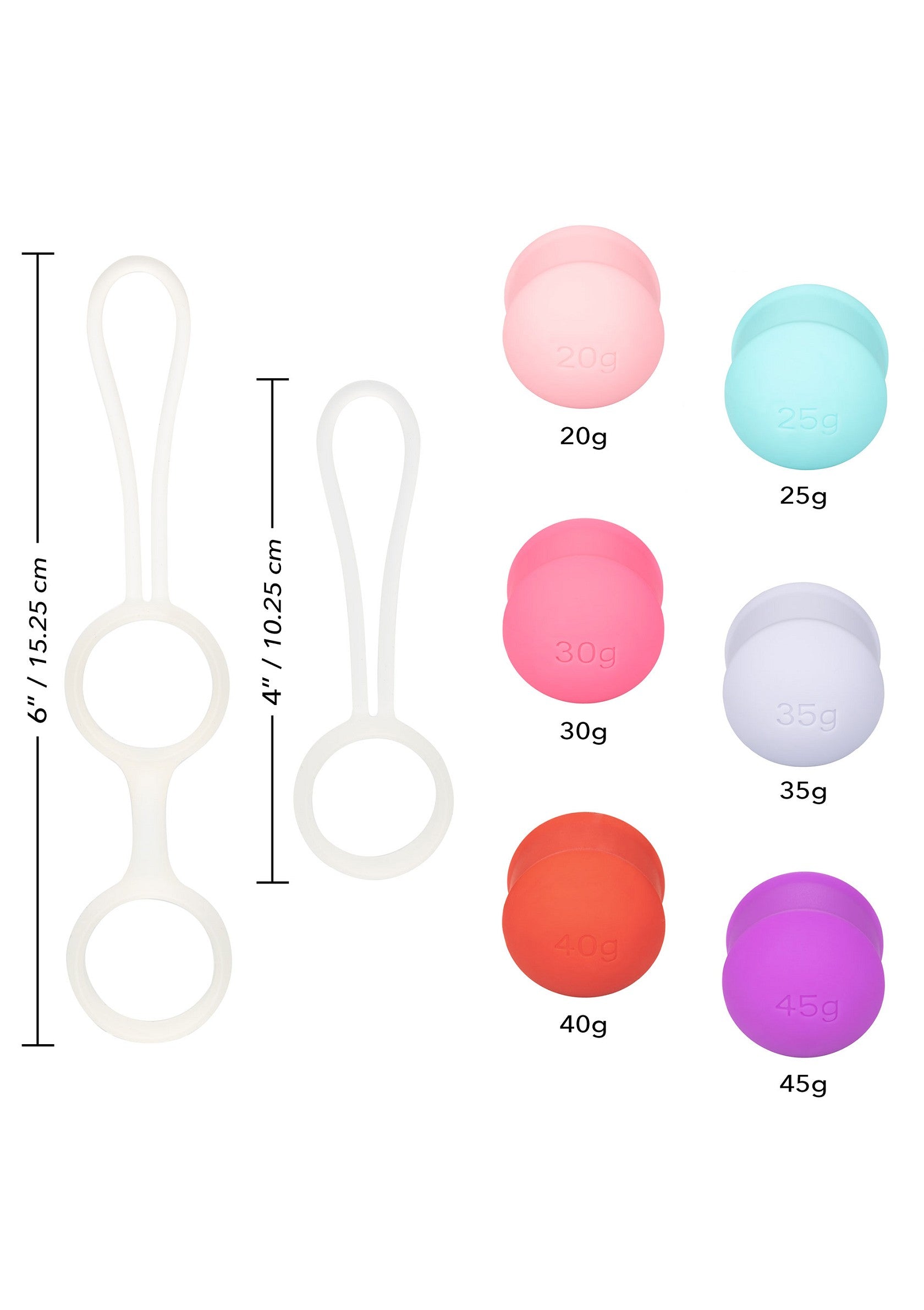 CalExotics She-ology Interchangeable Weighted Kegel Set ASSORT - 5