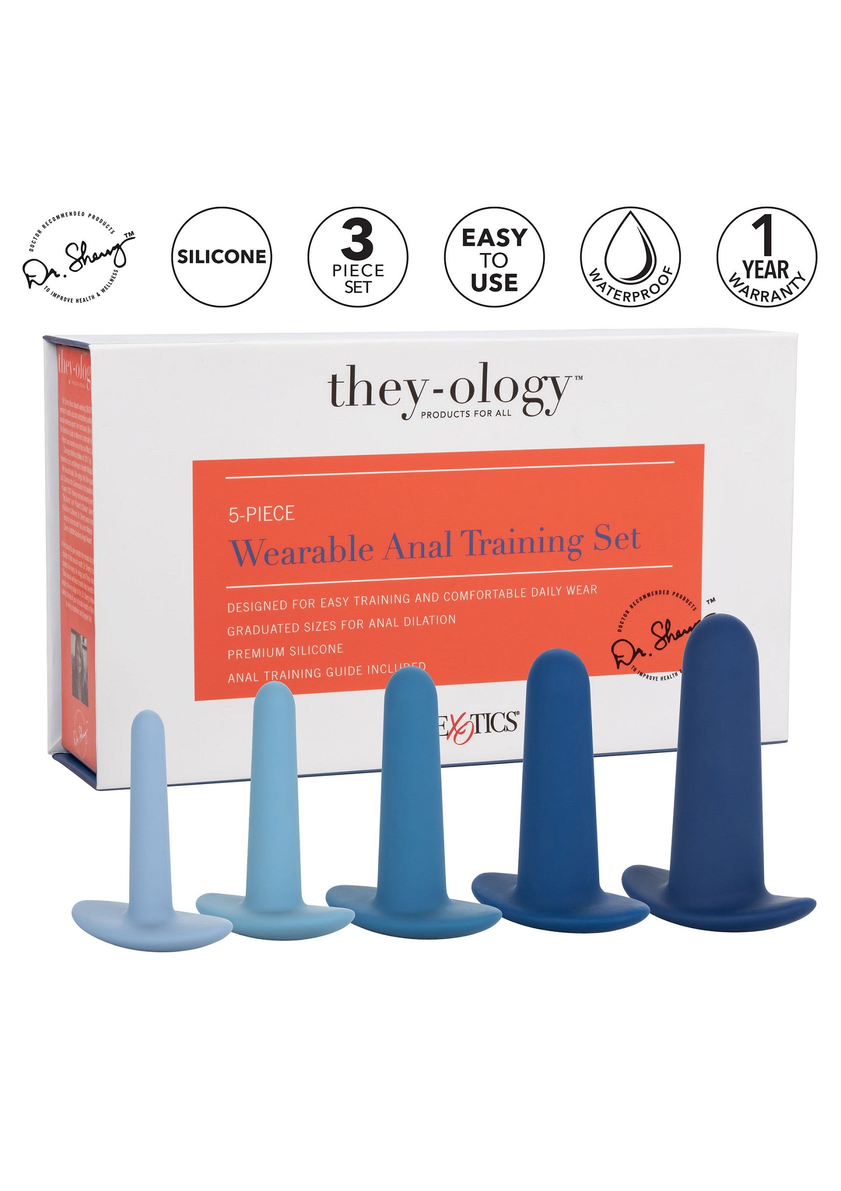 CalExotics They-ology 5-Piece Wearable Anal Training Set ASSORT - 9