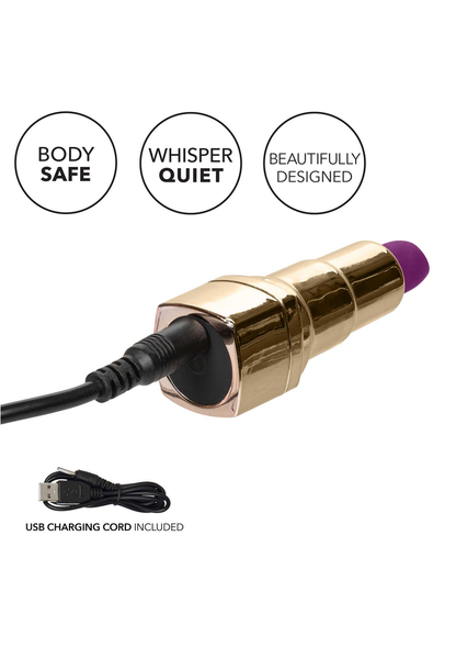 CalExotics Naughty Bits Bad Bitch Lipstick Vibrator GOLD - 2