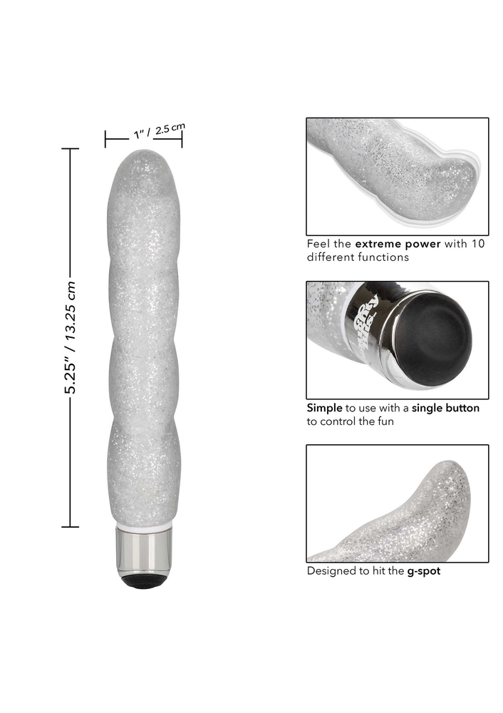 CalExotics Naughty Bits Screwnicorn Majestic G-spot Vibrator SILVER - 8