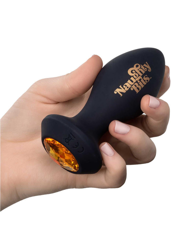 CalExotics Naughty Bits Shake Your Ass Petite Vibrating Butt Plug BLACK - 7