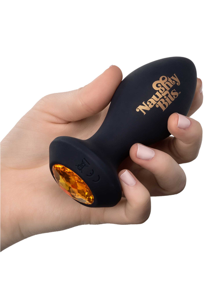 CalExotics Naughty Bits Shake Your Ass Petite Vibrating Butt Plug BLACK - 7