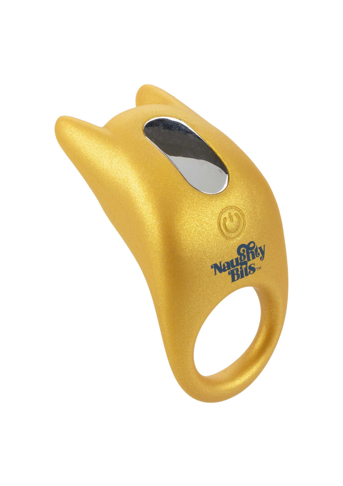 CalExotics Naughty Bits Horny AF Vibrating Cock Ring YELLOW - 0