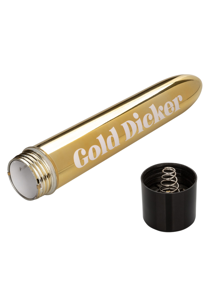 CalExotics Naughty Bits Gold Dicker Personal Vibrator GOLD - 2