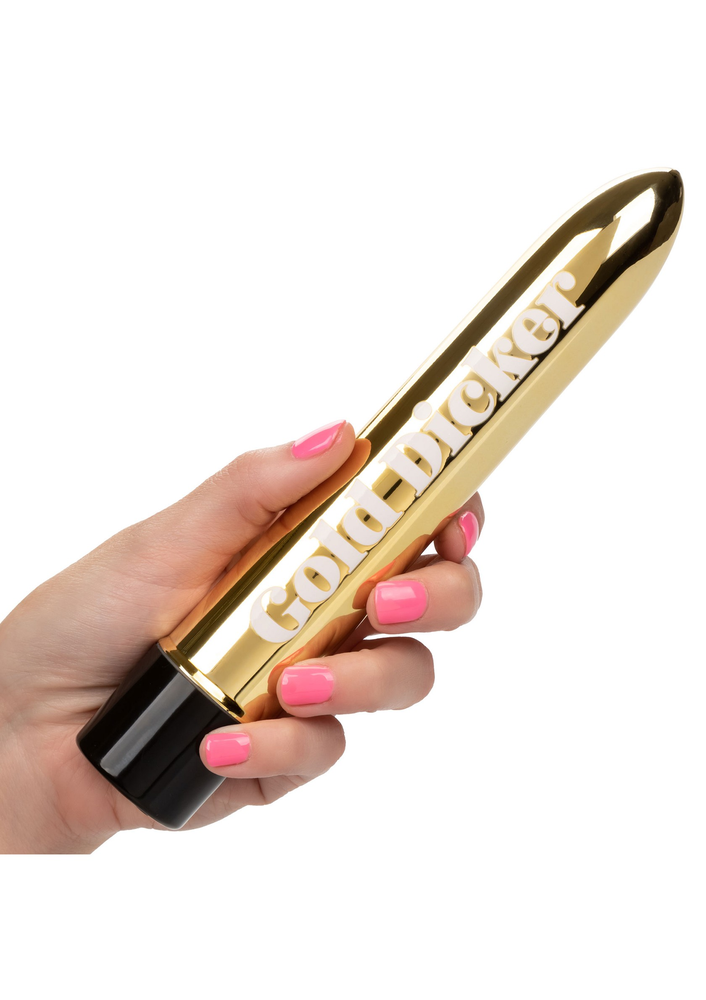 CalExotics Naughty Bits Gold Dicker Personal Vibrator GOLD - 9