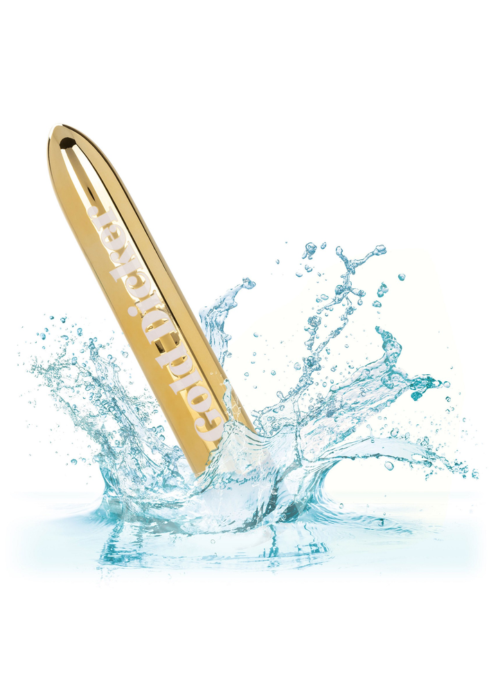 CalExotics Naughty Bits Gold Dicker Personal Vibrator GOLD - 6