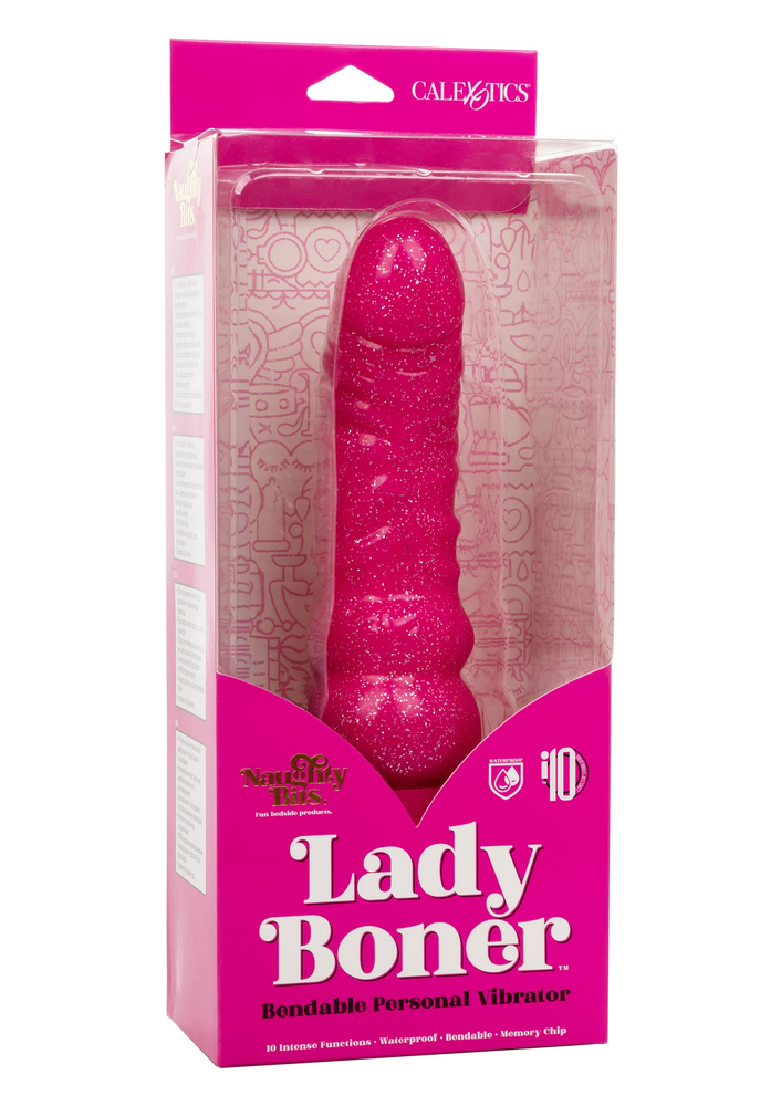 CalExotics Naughty Bits Lady Boner Bendable Personal Vibrator PINK - 10