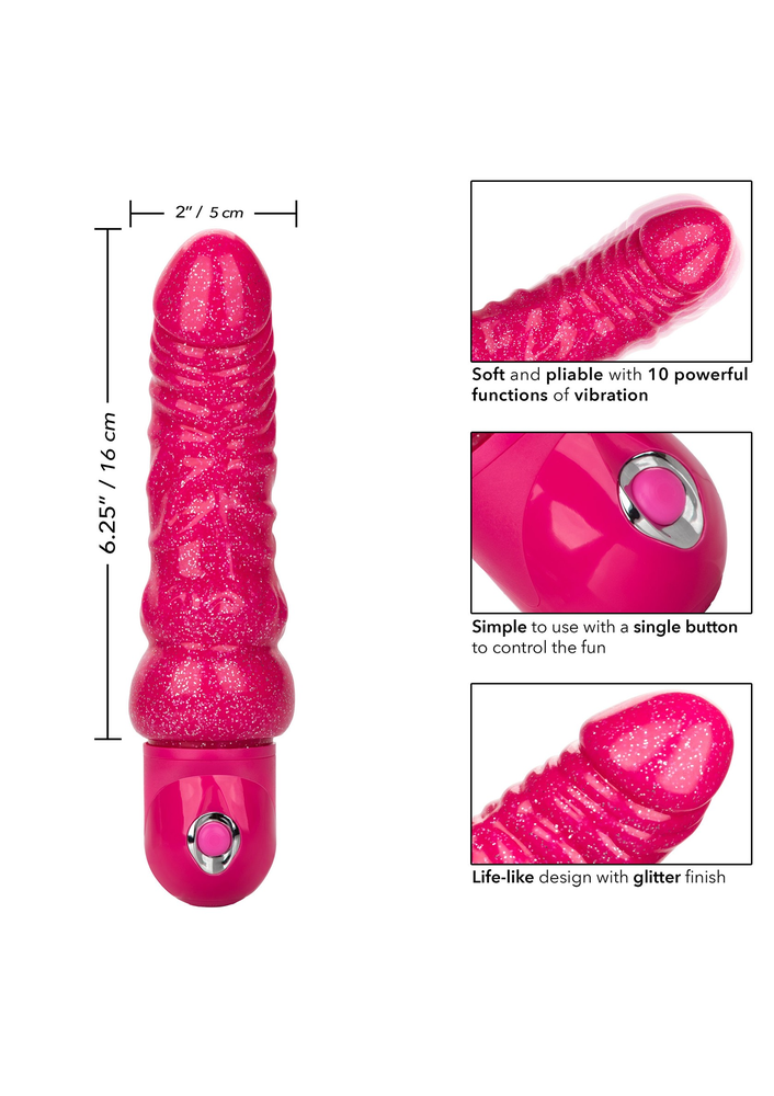 CalExotics Naughty Bits Lady Boner Bendable Personal Vibrator PINK - 1