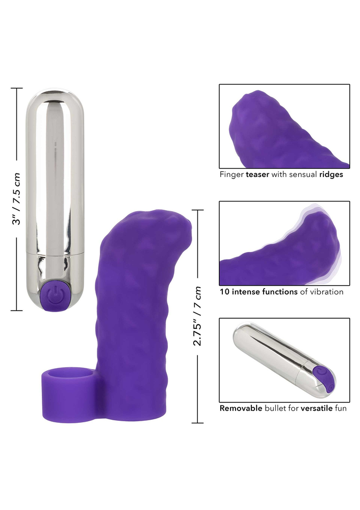 CalExotics Intimate Play Rechargeable Finger Teaser PURPLE - 0