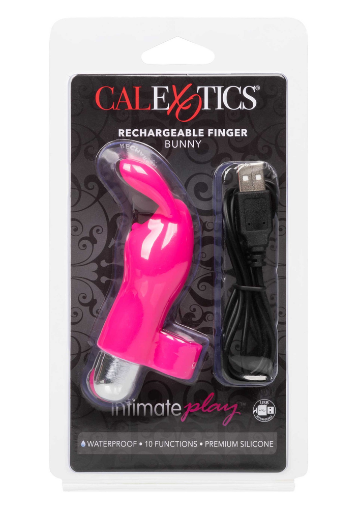 CalExotics Intimate Play Rechargeable Finger Bunny PINK - 1