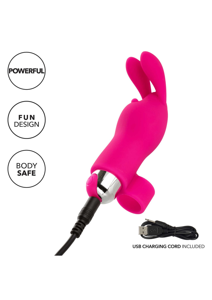 CalExotics Intimate Play Rechargeable Finger Bunny PINK - 3