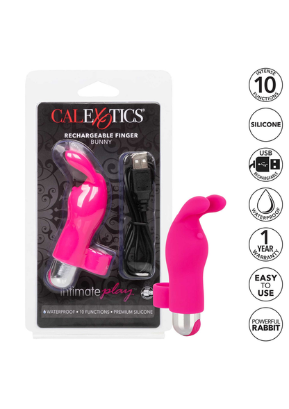 CalExotics Intimate Play Rechargeable Finger Bunny PINK - 2