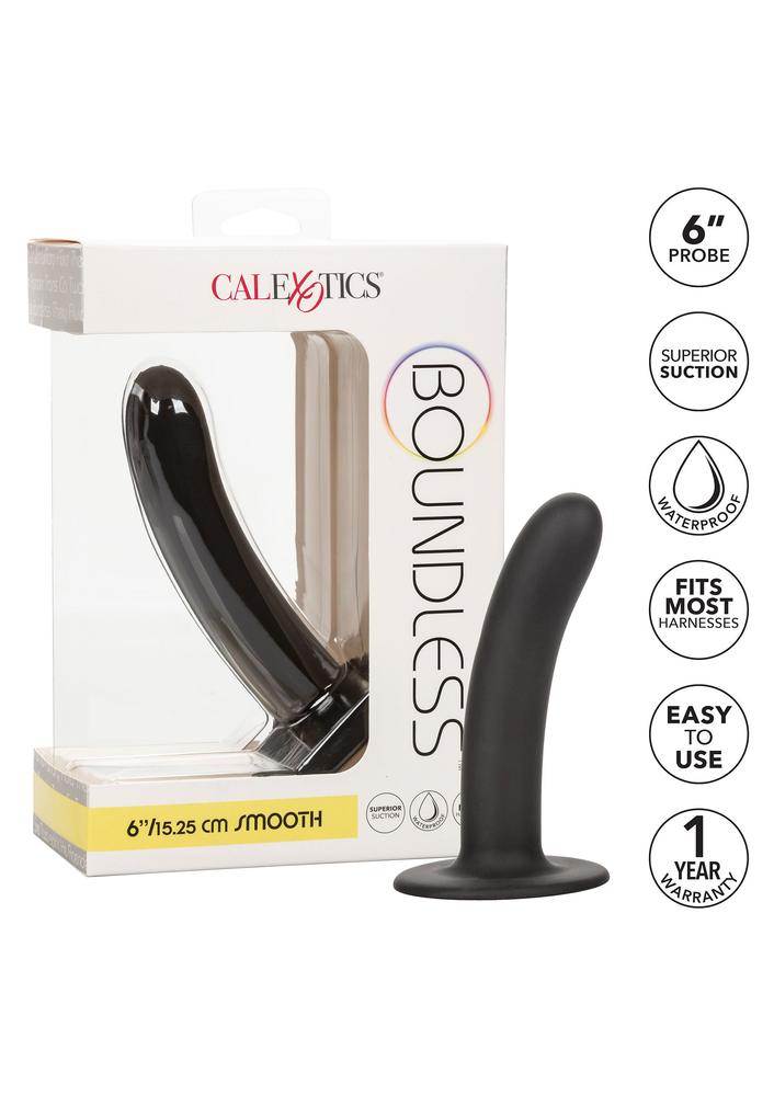 CalExotics Boundless 6”/15.25 cm Smooth BLACK - 6