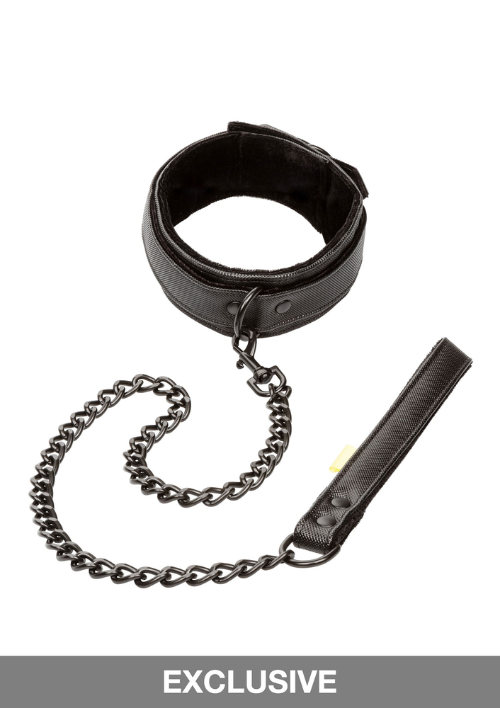 CalExotics Boundless Collar with Leash BLACK - 1