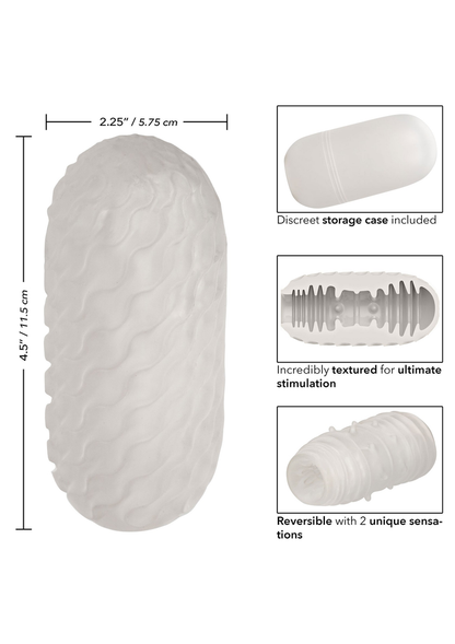 CalExotics Boundless Reversible Ribbed Stroker TRANSPA - 9